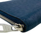 LOUIS VUITTON Long Wallet Purse M30510 leather Navy Zip Around Zippy wallet Taiga Blue Marine Vertical mens(Unisex) Used Authentic