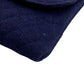 CHANEL Pouch cotton Navy Chained mini pouch Matrasse Women Used Authentic