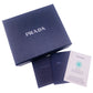 PRADA Tri-fold wallet 1MH176 leather beige Compact wallet Wittelomb Triangle Women Used Authentic