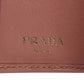PRADA Tri-fold wallet 1MH176 leather beige Compact wallet Wittelomb Triangle Women Used Authentic