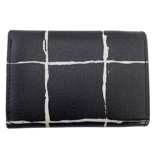 BALENCIAGA Tri-fold wallet leather black Compact wallet(Unisex) Used Authentic