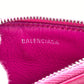 BALENCIAGA Coin case Grain Calfskin Leather pink Grain calfskin Cash Large Long Coin and Card Holder Women Used Authentic