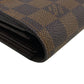 LOUIS VUITTON Bifold Wallet N61202 Damier Brown Pass case Damier Porte Tresor Etui Papier mens Used Authentic