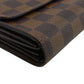 LOUIS VUITTON Bifold Wallet N61202 Damier Brown Pass case Damier Porte Tresor Etui Papier mens Used Authentic