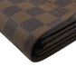 LOUIS VUITTON Bifold Wallet N61202 Damier Brown Pass case Damier Porte Tresor Etui Papier mens Used Authentic
