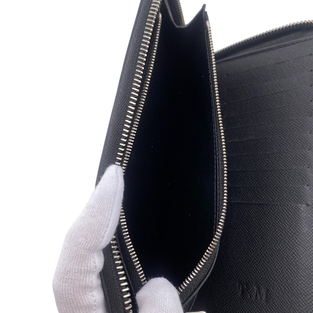 LOUIS VUITTON Long Wallet Purse M60965 Epi black Zippy wallet Epi Vertical mens Used Authentic
