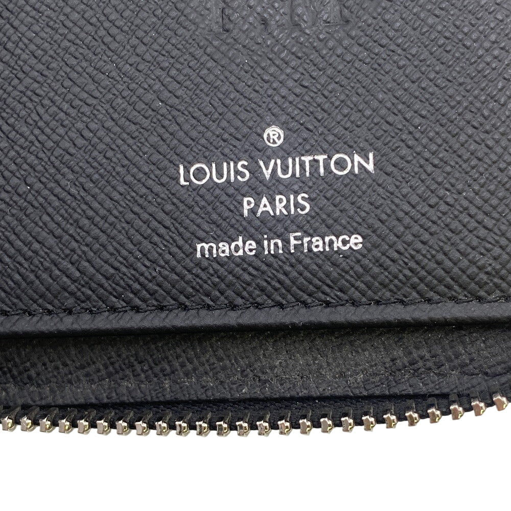LOUIS VUITTON Long Wallet Purse M60965 Epi black Zippy wallet Epi Vertical mens Used Authentic