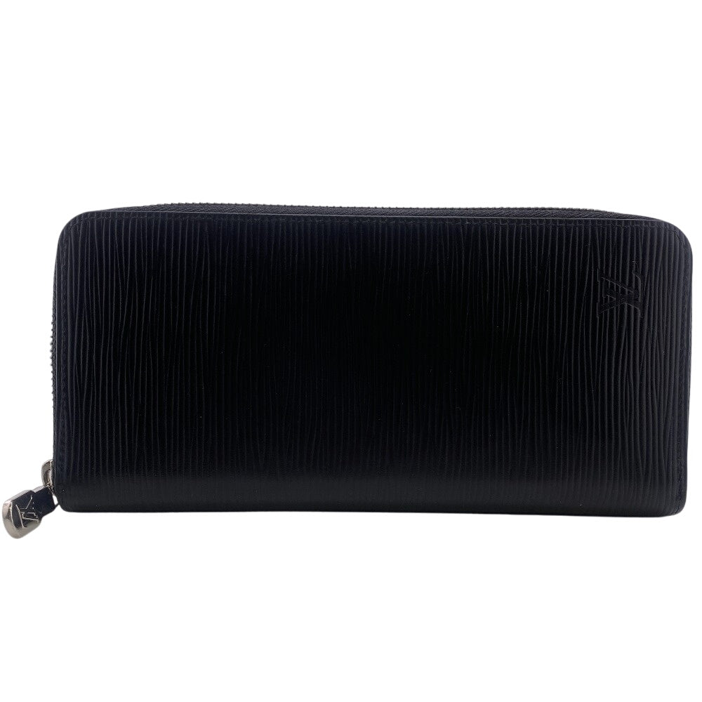 LOUIS VUITTON Long Wallet Purse M60965 Epi black Zippy wallet Epi Vertical mens Used Authentic