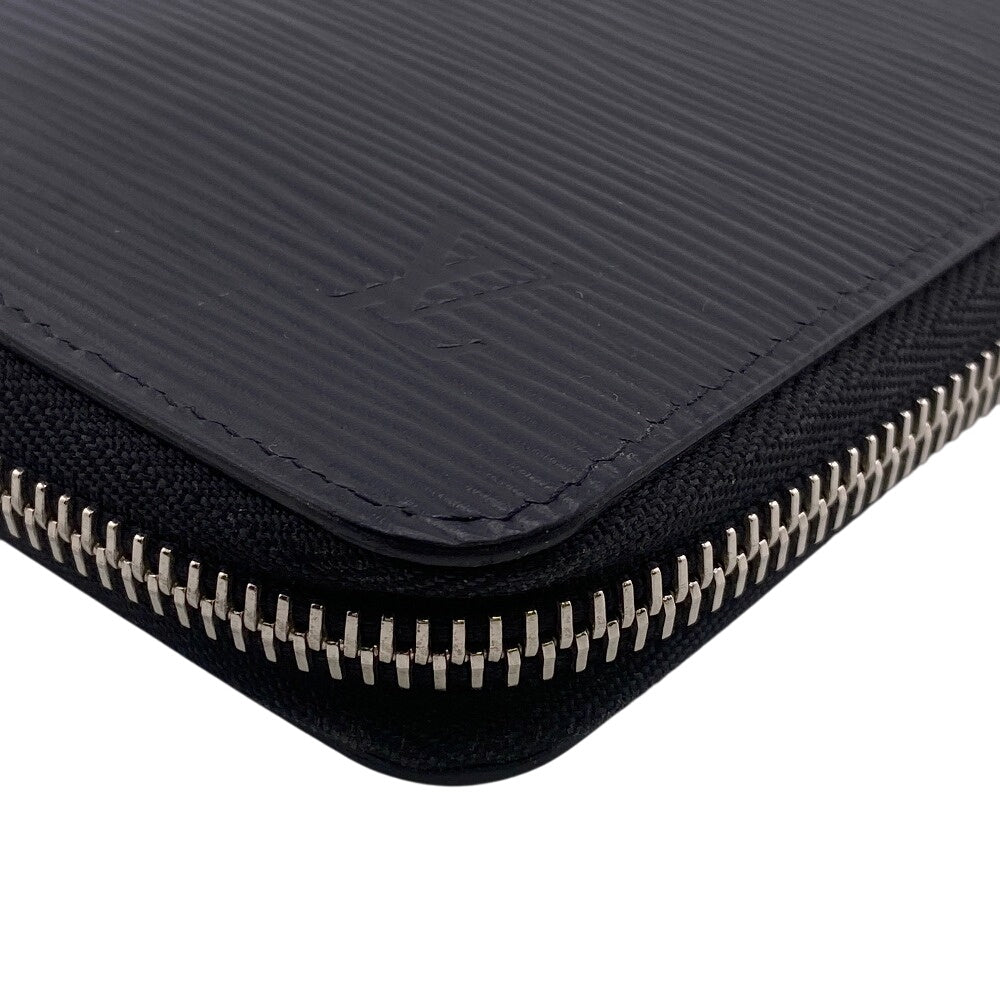 LOUIS VUITTON Long Wallet Purse M60965 Epi black Zippy wallet Epi Vertical mens Used Authentic
