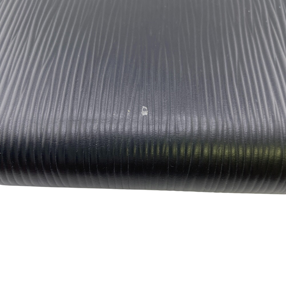 LOUIS VUITTON Long Wallet Purse M60965 Epi black Zippy wallet Epi Vertical mens Used Authentic