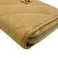 CHANEL Coin case Caviar skin beige Matrasse COCO Mark