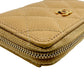 CHANEL Coin case Caviar skin beige Matrasse COCO Mark