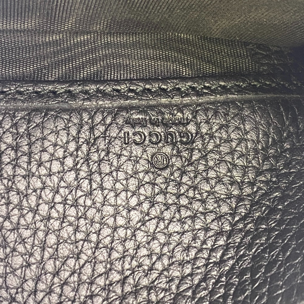 GUCCI Long Wallet Purse 771154 leather black GUCCI logo zip around wallet mens Used Authentic