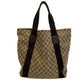 GUCCI Tote Bag 189669 GG canvas, leather beige Shoulder Bag handbag GG canvas Women(Unisex) Used Authentic