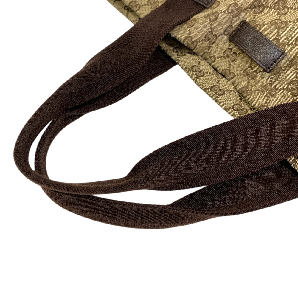 GUCCI Tote Bag 189669 GG canvas, leather beige Shoulder Bag handbag GG canvas Women(Unisex) Used Authentic