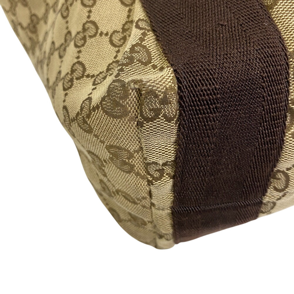 GUCCI Tote Bag 189669 GG canvas, leather beige Shoulder Bag handbag GG canvas Women(Unisex) Used Authentic