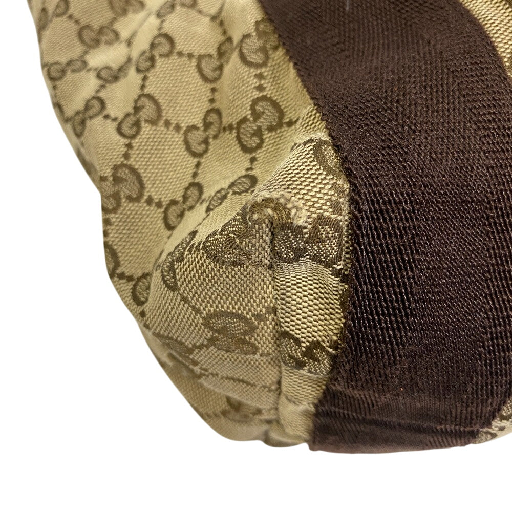 GUCCI Tote Bag 189669 GG canvas, leather beige Shoulder Bag handbag GG canvas Women(Unisex) Used Authentic