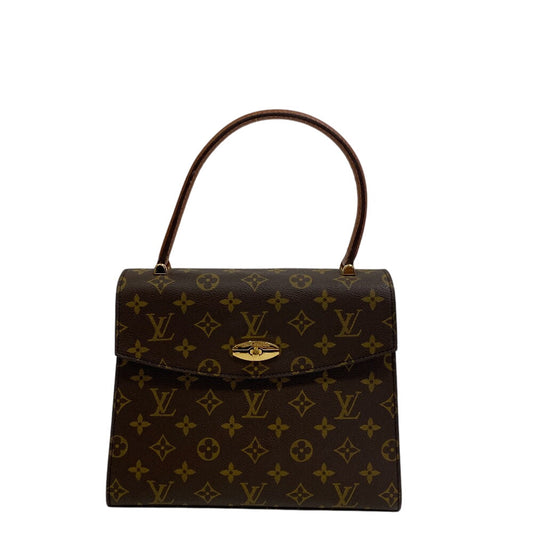 LOUIS VUITTON Handbag M51379 Monogram Brown LV Monogram Malesherbes Women Used Authentic