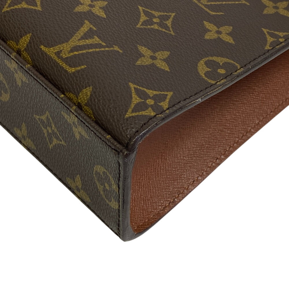 LOUIS VUITTON Handbag M51379 Monogram Brown LV Monogram Malesherbes Women Used Authentic