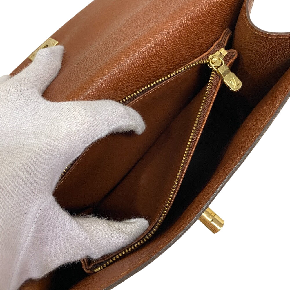 LOUIS VUITTON Handbag M51379 Monogram Brown LV Monogram Malesherbes Women Used Authentic