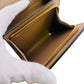 GUCCI Tri-fold wallet 598587 leather beige GG Marmont Double G