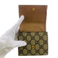 GUCCI Tri-fold wallet 598587 leather beige GG Marmont Double G