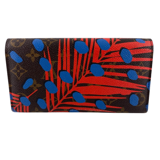 LOUIS VUITTON Long Wallet Purse M41381 Monogram Brown Monogram jungle dot Portefeuille Sarah