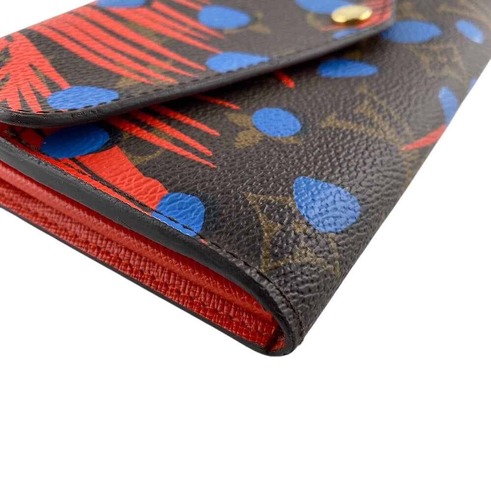 LOUIS VUITTON Long Wallet Purse M41381 Monogram Brown Monogram jungle dot Portefeuille Sarah
