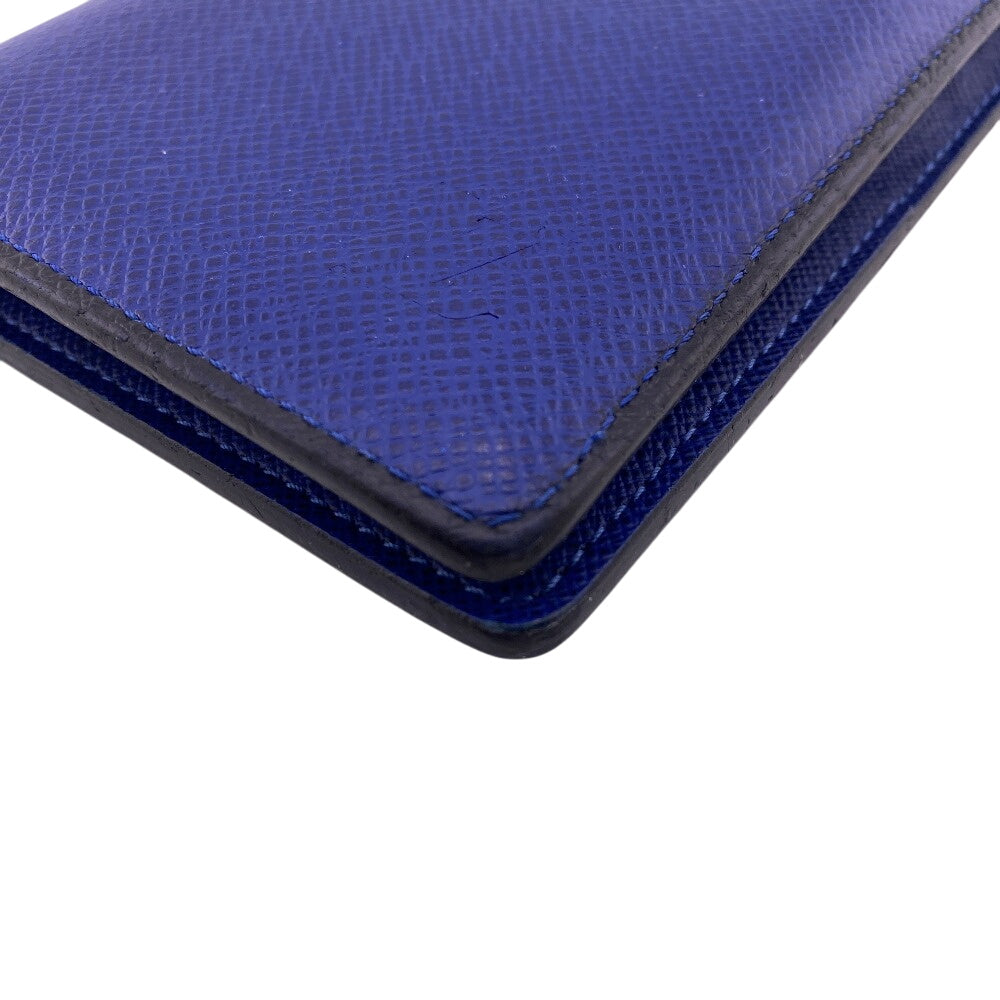 LOUIS VUITTON Long Wallet Purse M30559 Taiga blue Taiga Portefeuille Braza mens Used Authentic