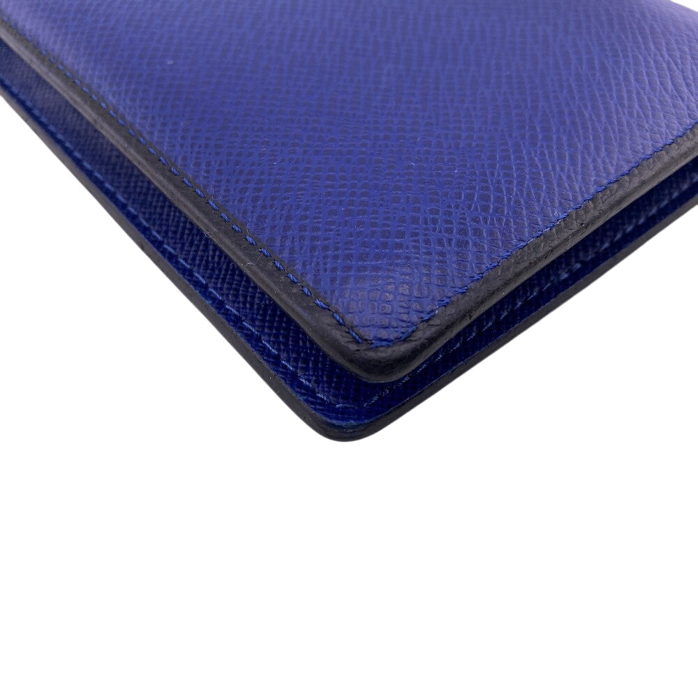 LOUIS VUITTON Long Wallet Purse M30559 Taiga blue Taiga Portefeuille Braza mens Used Authentic