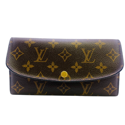 LOUIS VUITTON Long Wallet Purse M60697 Monogram Brown Monogram Portefeuille Emily Women Used Authentic