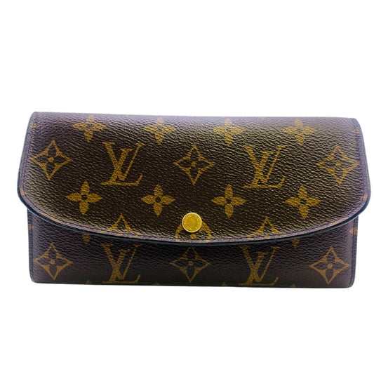 LOUIS VUITTON Long Wallet Purse M60697 Monogram Brown Monogram Portefeuille Emily Women Used Authentic