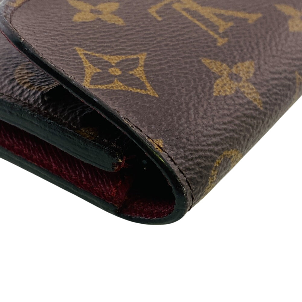 LOUIS VUITTON Long Wallet Purse M60697 Monogram Brown Monogram Portefeuille Emily Women Used Authentic
