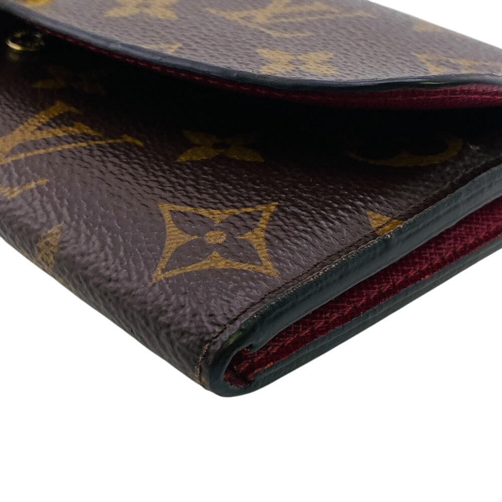 LOUIS VUITTON Long Wallet Purse M60697 Monogram Brown Monogram Portefeuille Emily Women Used Authentic
