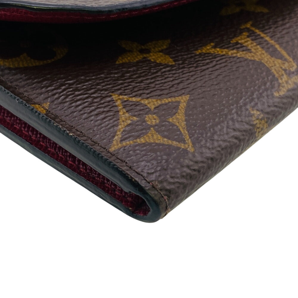 LOUIS VUITTON Long Wallet Purse M60697 Monogram Brown Monogram Portefeuille Emily Women Used Authentic