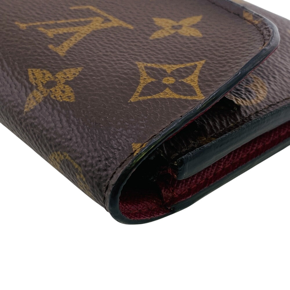 LOUIS VUITTON Long Wallet Purse M60697 Monogram Brown Monogram Portefeuille Emily Women Used Authentic