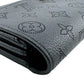 LOUIS VUITTON Long Wallet Purse Mahina, Leather black Monogram Mahina Portefeuille Iris(Unisex) Used Authentic