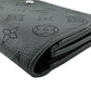 LOUIS VUITTON Long Wallet Purse Mahina, Leather black Monogram Mahina Portefeuille Iris(Unisex) Used Authentic