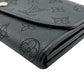 LOUIS VUITTON Long Wallet Purse Mahina, Leather black Monogram Mahina Portefeuille Iris(Unisex) Used Authentic