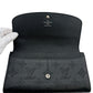 LOUIS VUITTON Long Wallet Purse Mahina, Leather black Monogram Mahina Portefeuille Iris(Unisex) Used Authentic