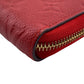 LOUIS VUITTON Long Wallet Purse M63691 leather Red Zip Around Monogram Ann Platt Zippy wallet Women Used Authentic