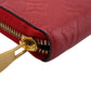 LOUIS VUITTON Long Wallet Purse M63691 leather Red Zip Around Monogram Ann Platt Zippy wallet Women Used Authentic