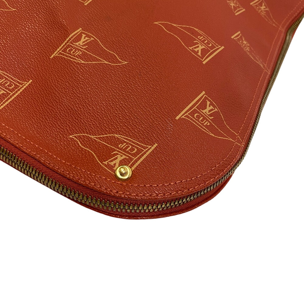 LOUIS VUITTON Travel case M80020 leather Orange Garment case Kabul louis vuitton cup mens(Unisex) Used Authentic
