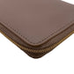 LOEWE Long Wallet Purse leather beige Zip around knot Shiny Nakapaf Women Used Authentic