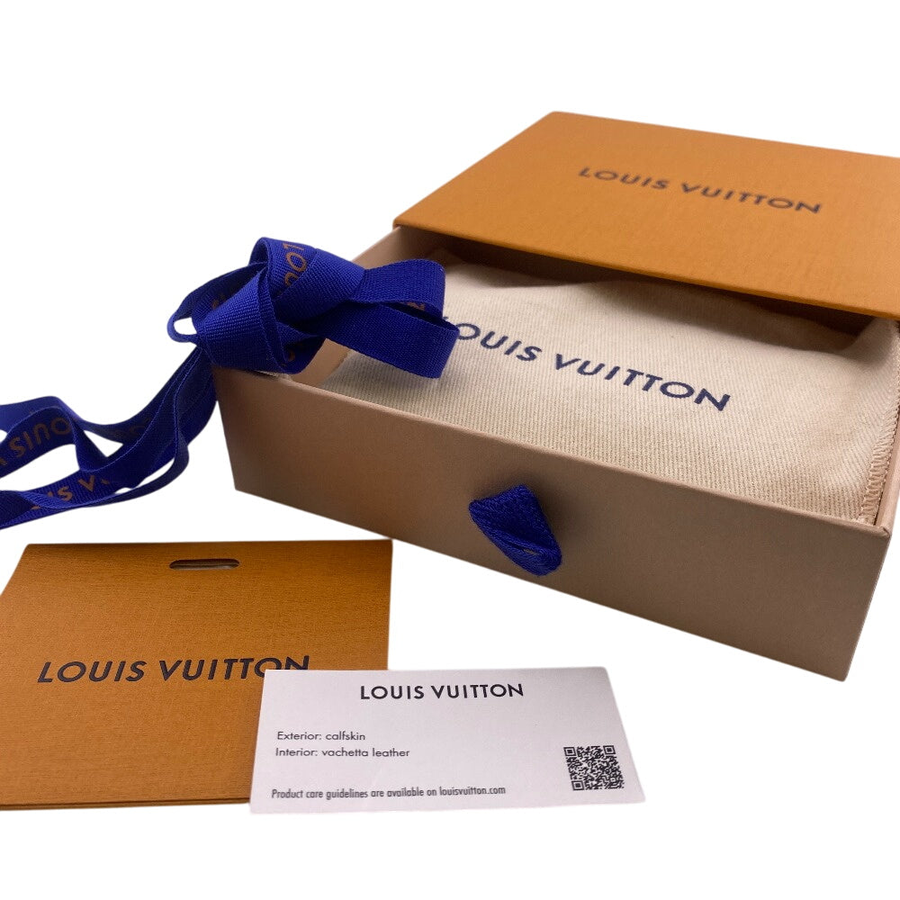 LOUIS VUITTON Tri-fold wallet M12635 leather black Monogram shadow Victor Wallet mens Used Authentic