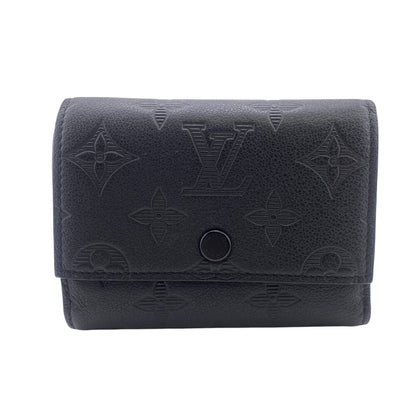 LOUIS VUITTON Tri-fold wallet M12635 leather black Monogram shadow Victor Wallet mens Used Authentic