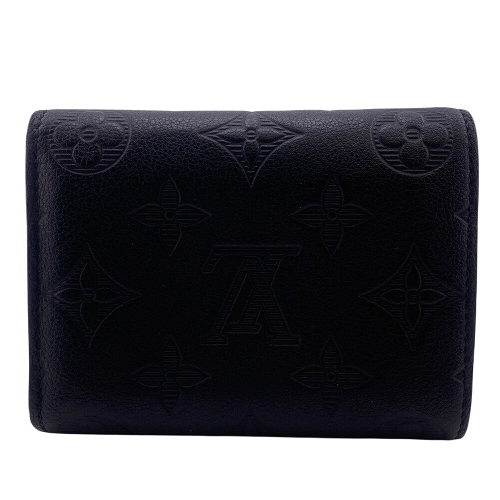 LOUIS VUITTON Tri-fold wallet M12635 leather black Monogram shadow Victor Wallet mens Used Authentic