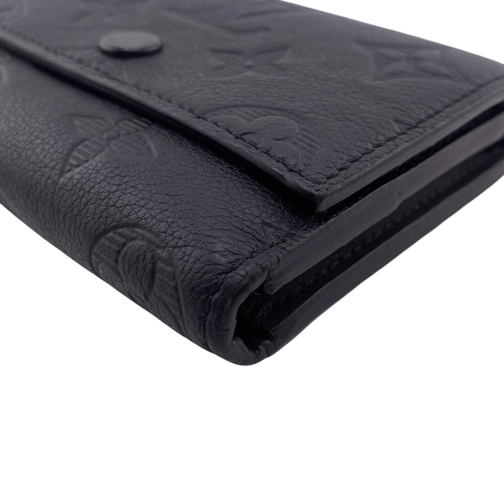 LOUIS VUITTON Tri-fold wallet M12635 leather black Monogram shadow Victor Wallet mens Used Authentic