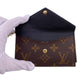 LOUIS VUITTON Coin case leather Brown Fragment case Monogram Porte Cartes Recto Verso Women Used Authentic