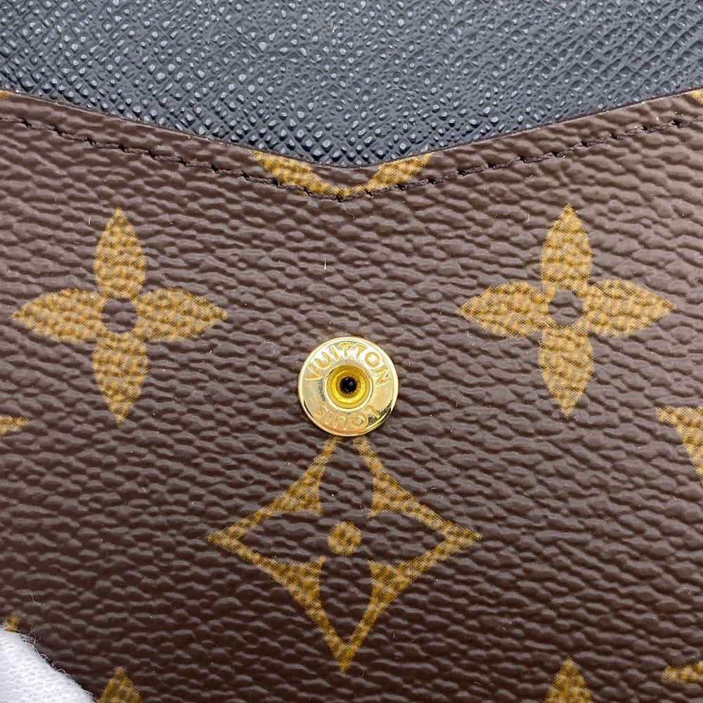 LOUIS VUITTON Coin case leather Brown Fragment case Monogram Porte Cartes Recto Verso Women Used Authentic